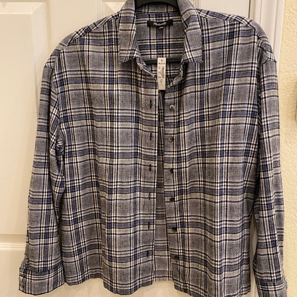 NWT Madewell Flannel westlake shirt in dubin plaid